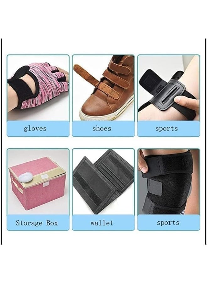 2cm x 1m Colored Nylon Velcro Tape, Adhesive Velcro Tape Suitable for Sewing and Glue-Free for Crafts, Clothing, Accessories, Home and Office Organization Tasks, (Black) - Image 3